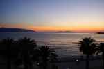 Vlora - zachód słońca widziany z balkonu hotelu Delfini (Albania)